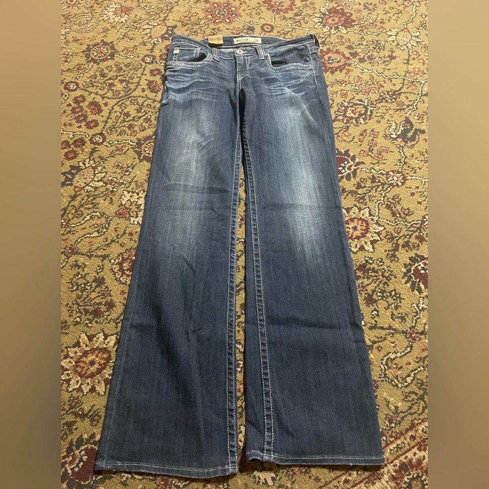 NWT BIG STAR Casey Blue Denim Jeans Low Rise Bootcut Flare Y2K Casual 30 R